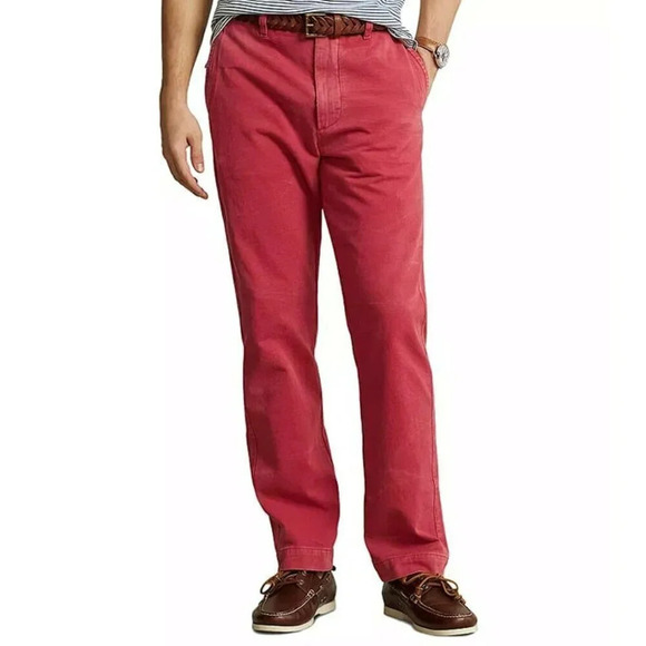 Polo Ralph Lauren Men's Straight Fit Garment Dyed Pants Red Size 40 (MSRP $198) - Picture 2 of 7